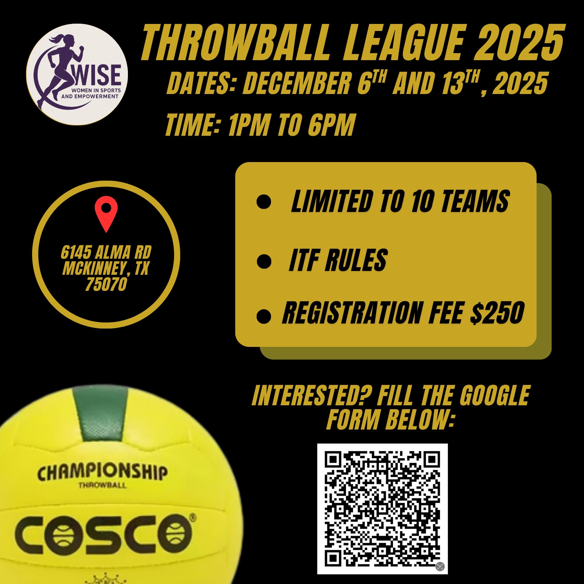 Throwball League 2025 Flyer